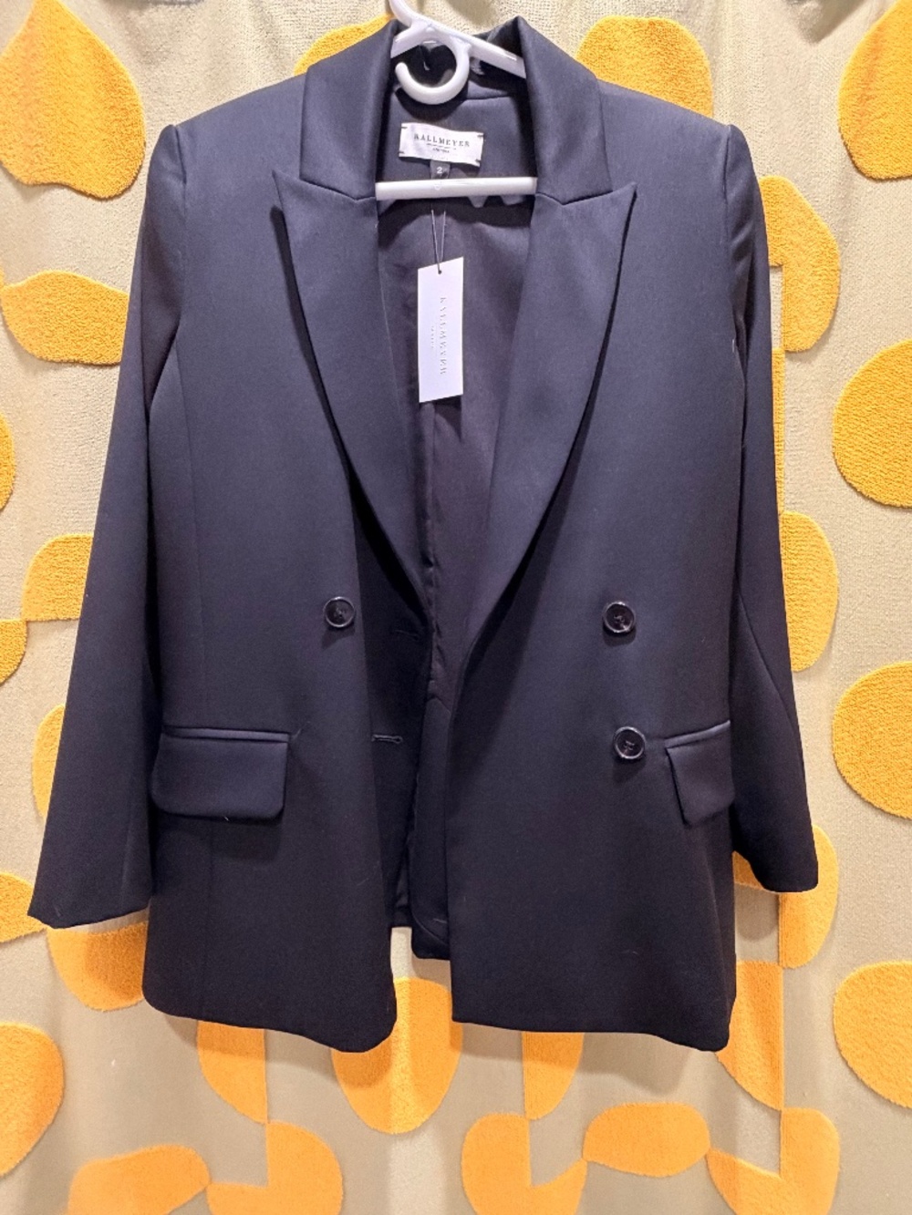 Kallmeyer Double-Breasted Black Jacket in Size 2 w/Tags